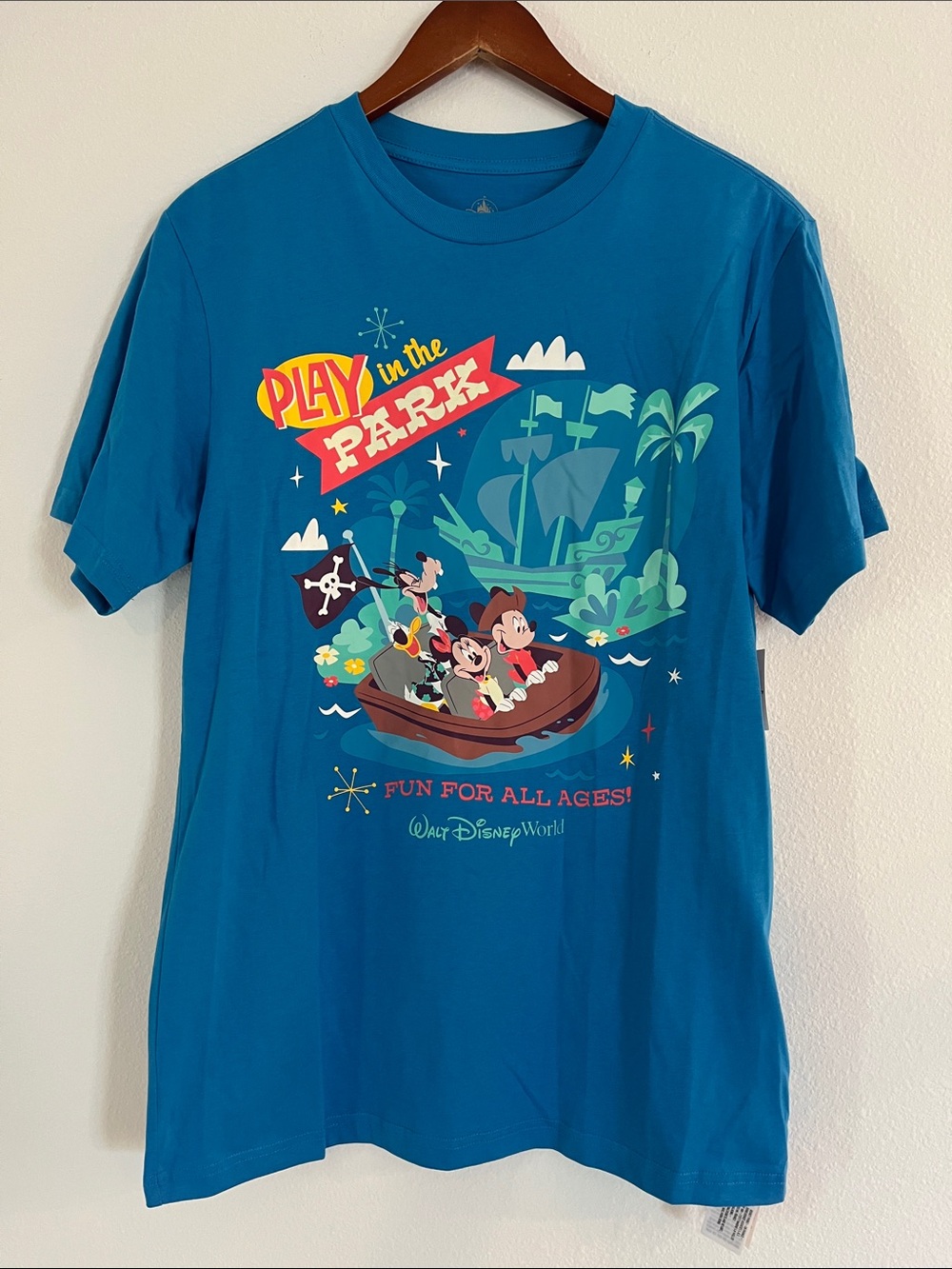 NWT Walt Disney World "Play in the Park" Blue Graphic Tee